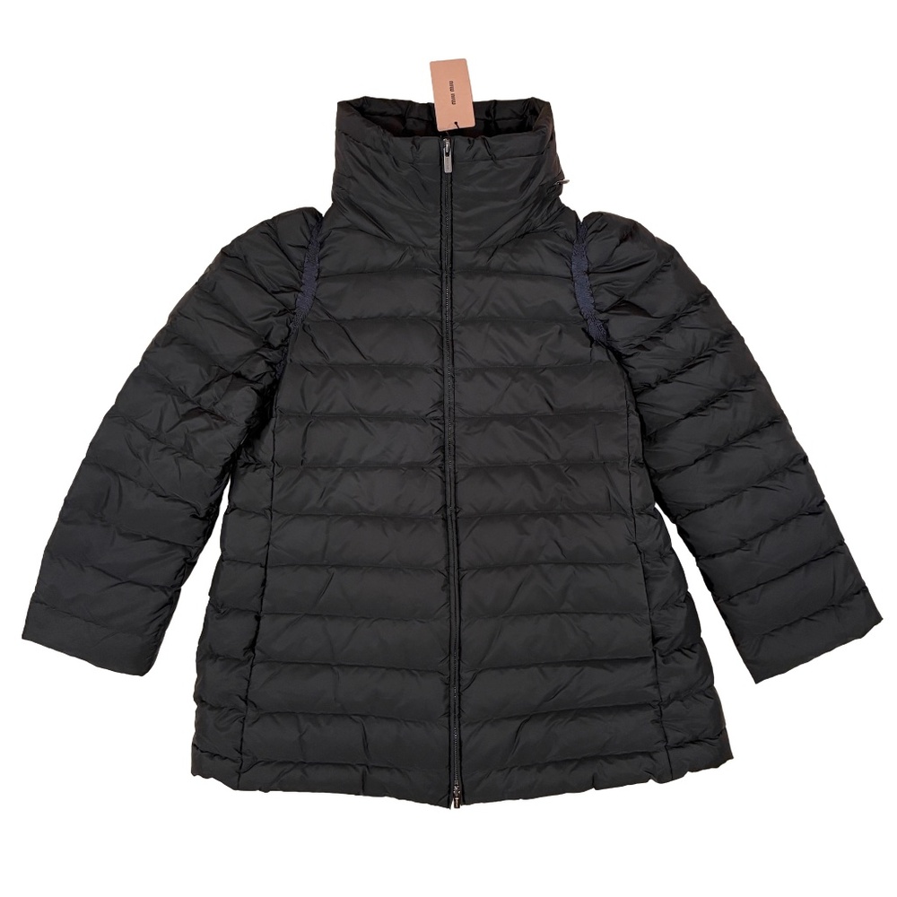 MIU MIU Down Puffer Jacket Coat in Black Size IT 44 / US 8